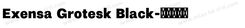 Exensa Grotesk Black字体转换